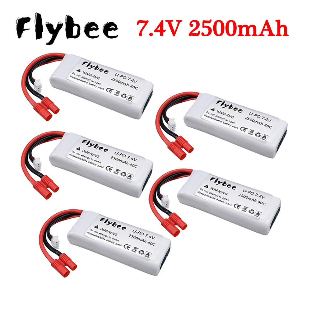 7.4V 2500mAh Lipo Battery for Syma X8C X8W X8G X8HW Rc Drone Helicopter Spare Parts 2S 7.4V 25C RC Battery for RC Toys 853480