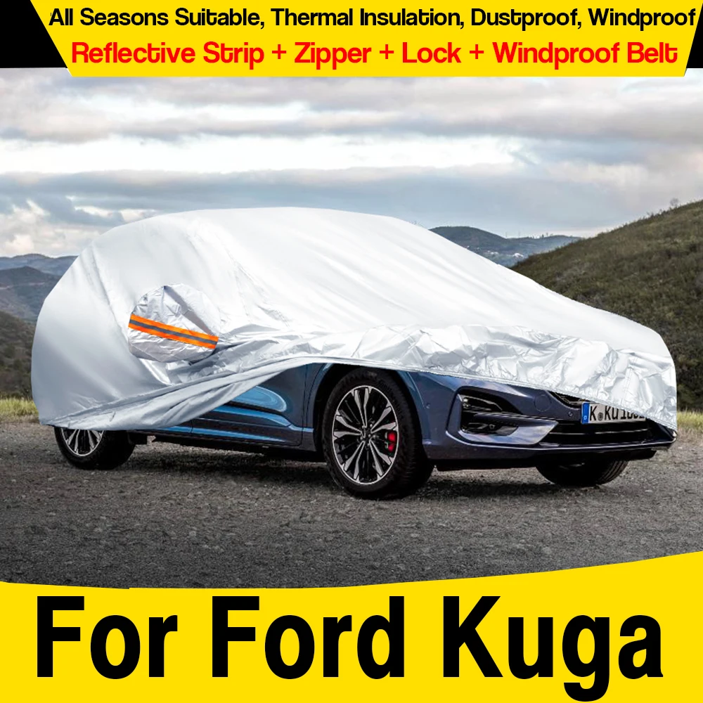 Full Car Cover SUV Sun Proof Rain Snow Wind Protection Cover Four Season Suitable For Ford Kuga 2008-2025