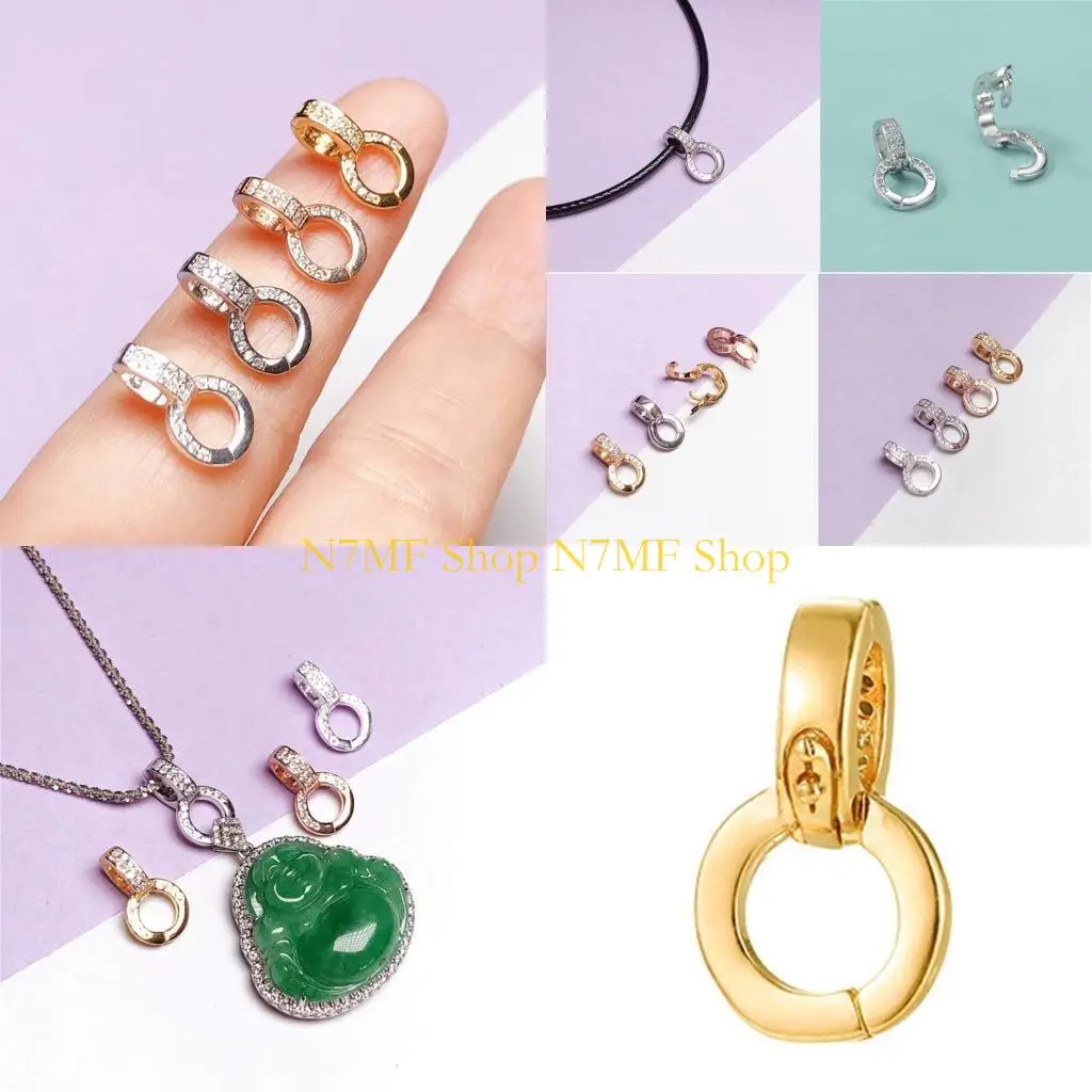 

N7MF элегантная застежка из меди и кубического циркония, застежка-усилитель, ювелирная фурнитура, ювелирные застежки для изделий