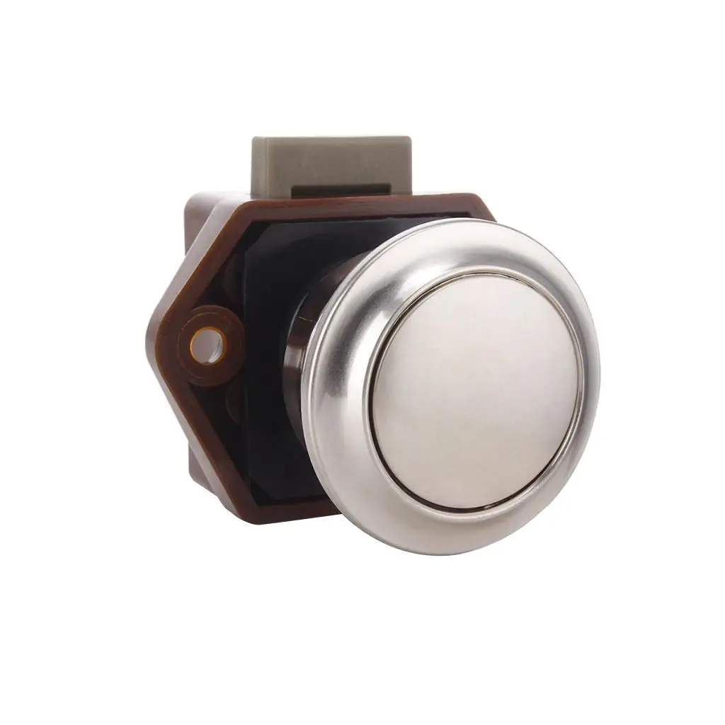 

Closet Door Lock Brown ABS Cupboard Drawer Lock Handle Set 3pcs Camper Safety Lock for Home and Motorhome Use