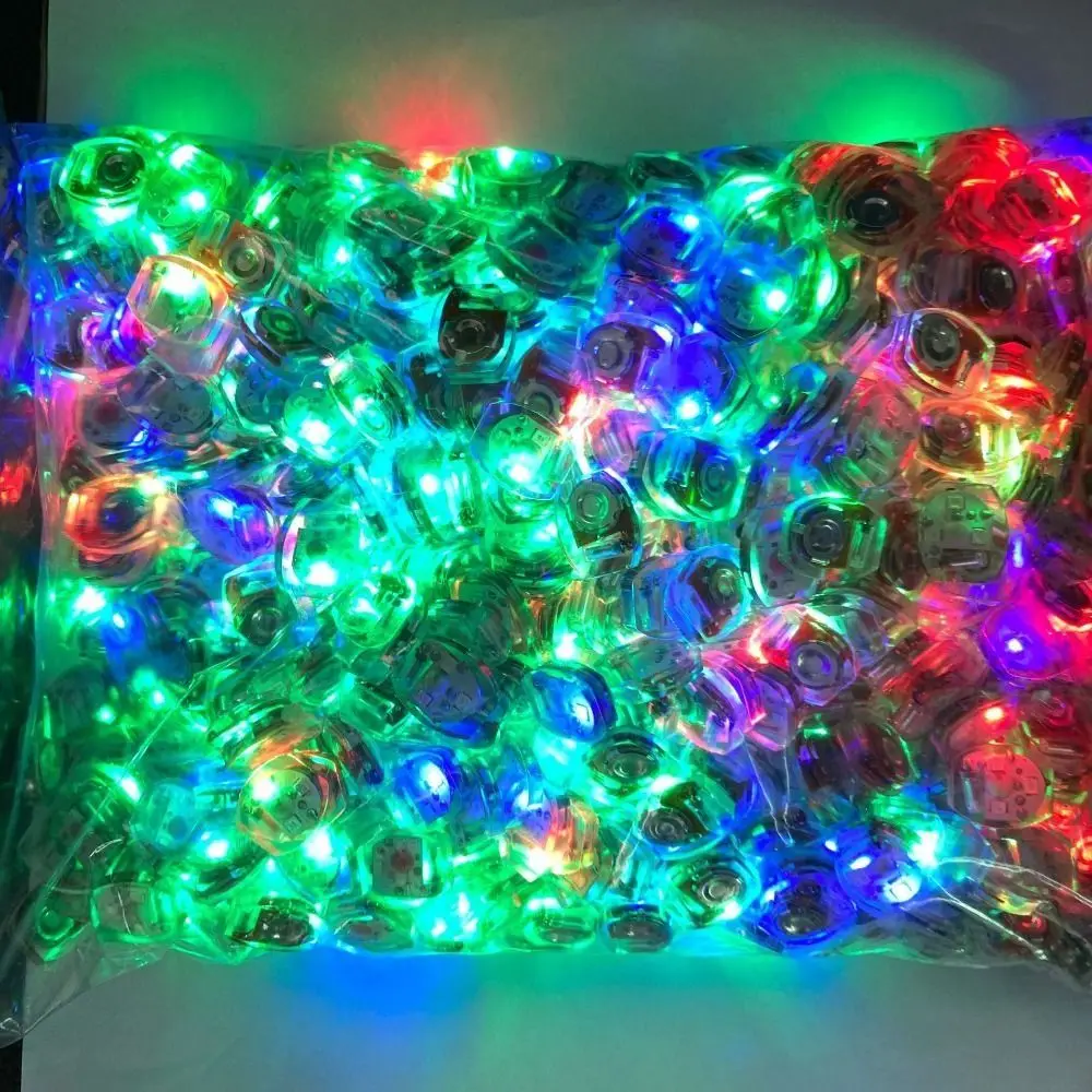 10Pcs Sandal Accessories Plastic LED Shoe Light Miniature Luminous Movement Electronics Lamp Glowing Hole Shoes Lamp Woman Men