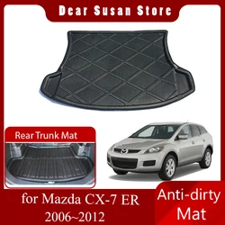 Car Rear Trunk Mat for Mazda CX-7 CX7 ER 2006~2012 Carpet Parts Custom Tray Liner Floor Pad Space Boot Carg Cover Accessories