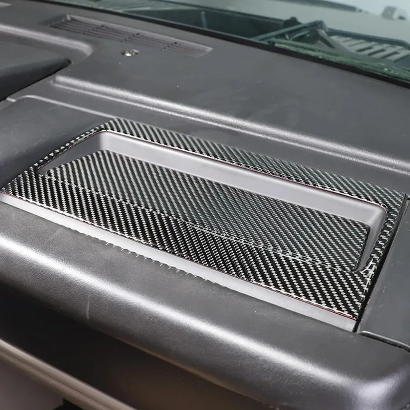 

For Hummer H2 2003-2007 Soft Carbon Fiber Car Central Control Co-Pilot Storage Box Frame Sticker Interior Car Accessories