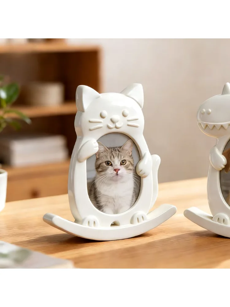Animal Photo Frame Silicone Mold - Creative Cat & Dog Seesaw Interlocking Frame for DIY Resin & Plaster Crafts