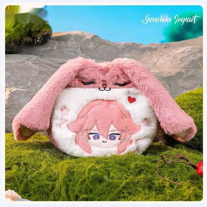 

GENSHIN IMPACT Teyvat Zoo Yae Miko Cartoon Creative Plush Coin Purse Anime Cosplay Accessories Cute Backpack Satchel Girls Bag