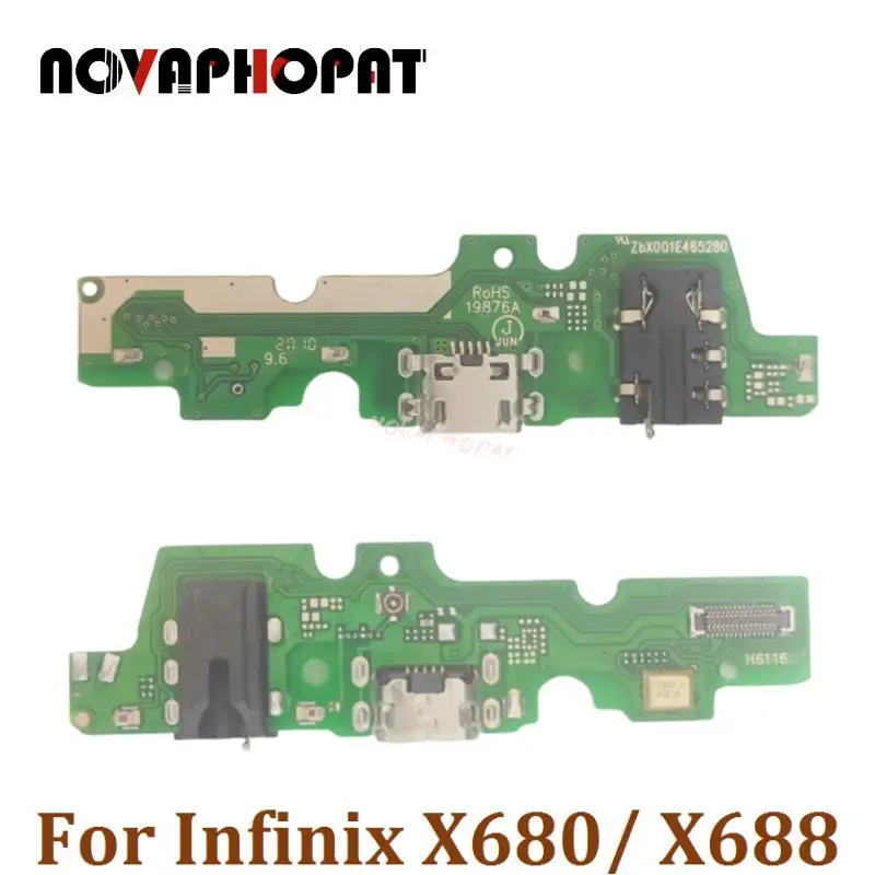 For Infinix Hot 9 10 Play X680 / X688 USB Dock Charger Port Plug Headphone Audio Jack Microphone MIC Flex Cable Charging Board