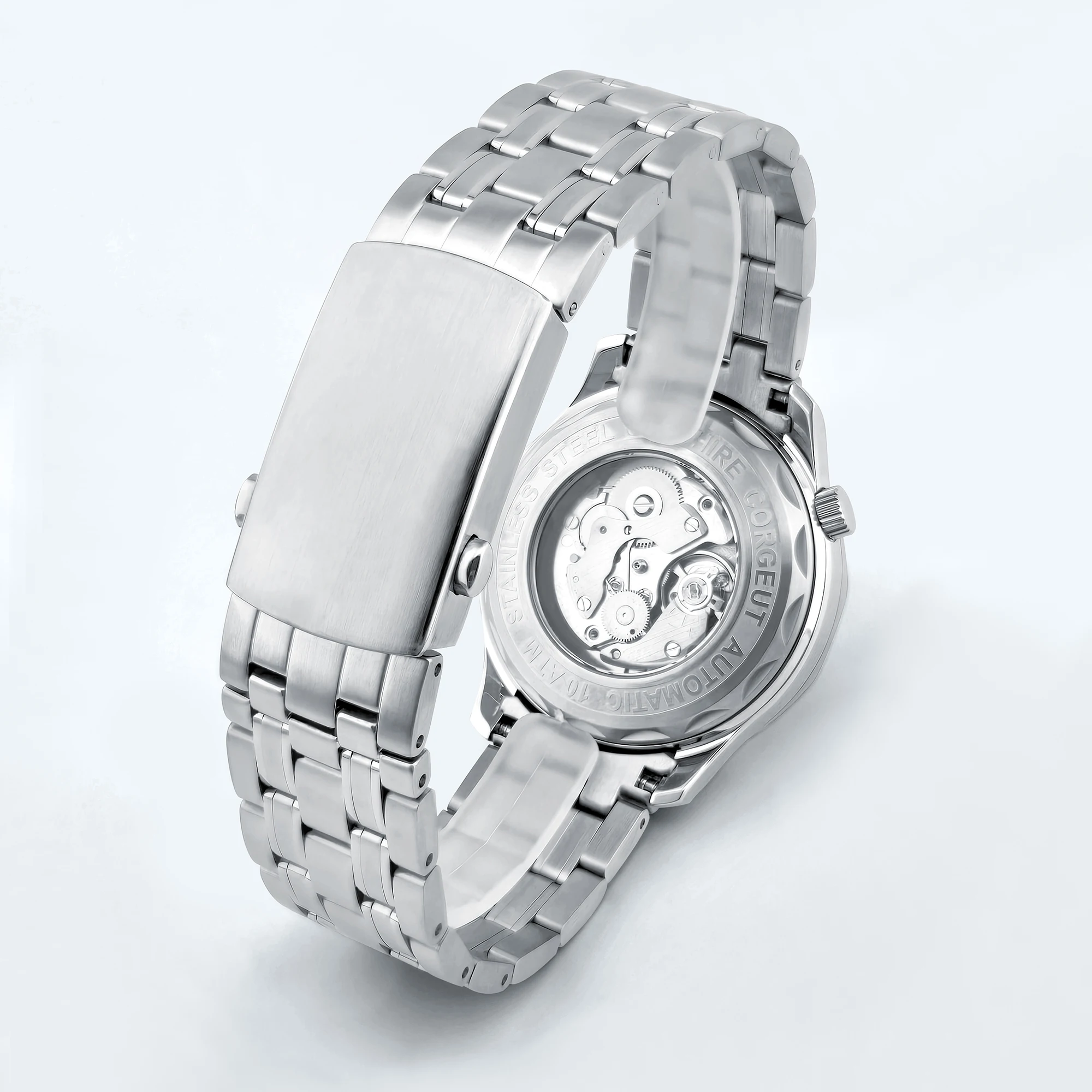 Logo personalizzato 41mm Orologio da uomo Zaffiro reloj hombre quadrante sterile Orologi da uomo Luminoso 10Bars NH35 Orologio da polso meccanico automatico