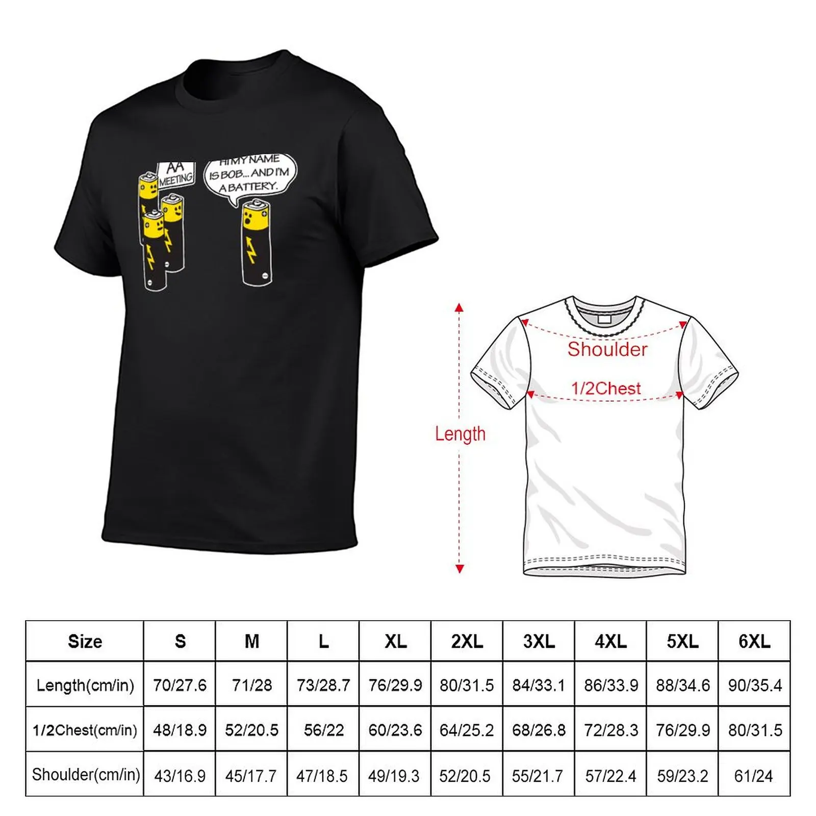 Aa Battery Meeting Funy T-Shirt boys whites essential t shirt rapper graphic tees graphic t shirts oversized t shirts for men