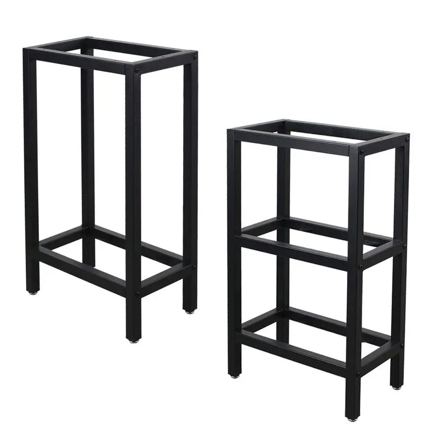 

Rustic Iron Office amp Dining Table Legs with Shelves Heavy Duty Metal, 28 Height, 17.7 Length, 9.8 Width Industrial Modern Styl