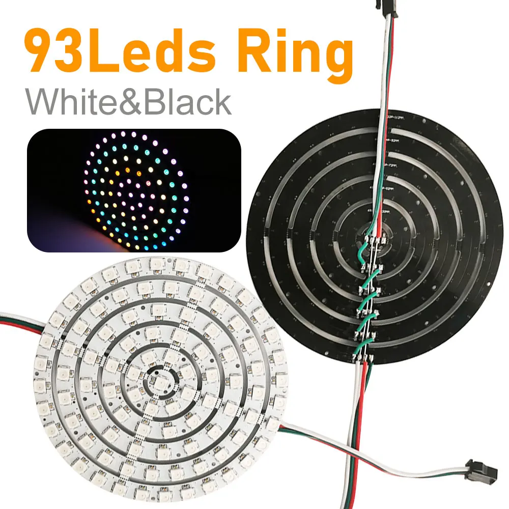 DIY LED 링 USB RF 리모컨, 개별 주소 지정 가능, WS2812, 5050 RGB, 원형 모듈 8 ~ 241LED, DC5V, WS2812B, 21 키