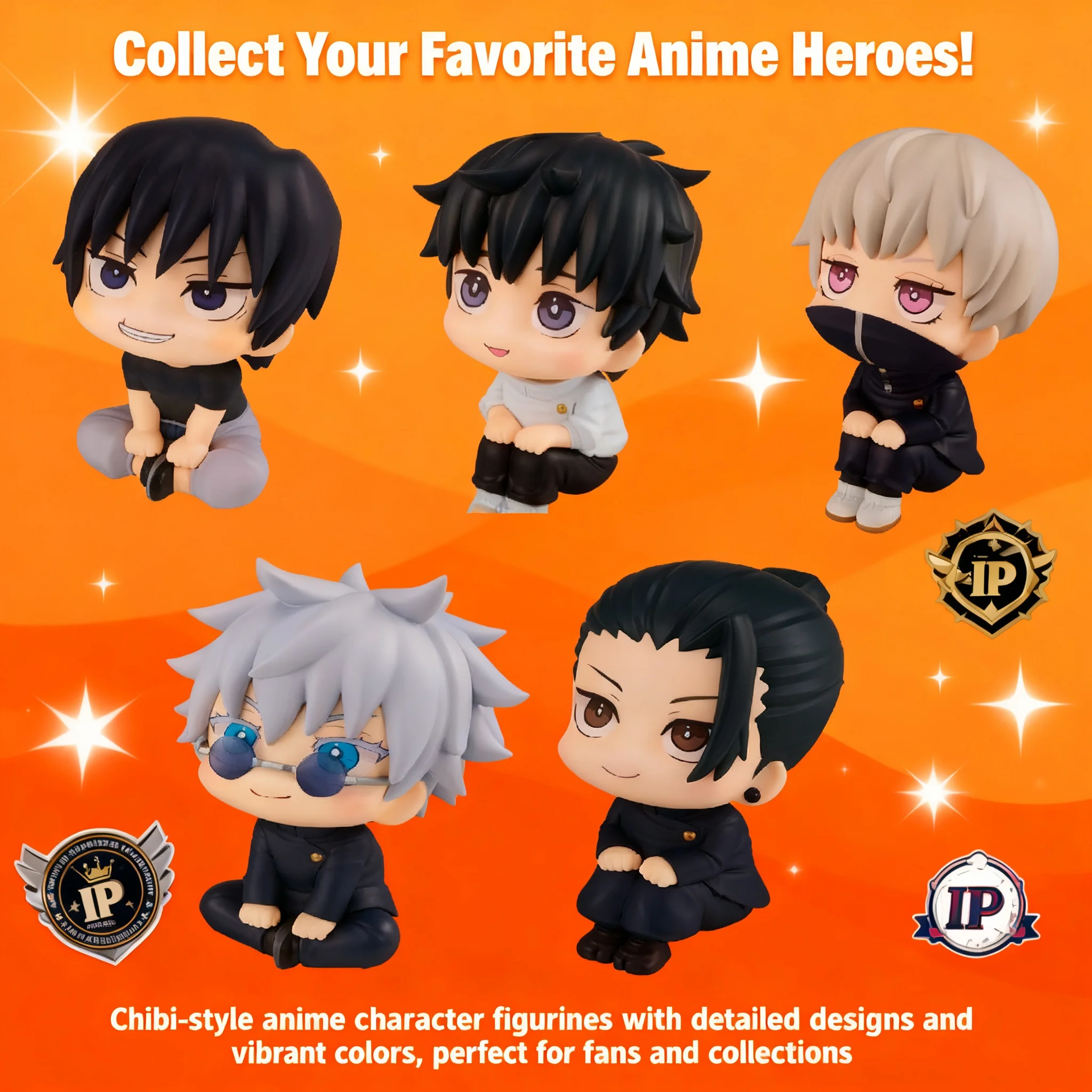 

Коллекционная фигурка Q-версии персонажей Jujutsu Kaisen: Годжо Сатору, Сугуру Гето, Тоуджи Фушигуро. Декор для рабочего стола и автомобиля, аниме-модель, игрушка, подарок.