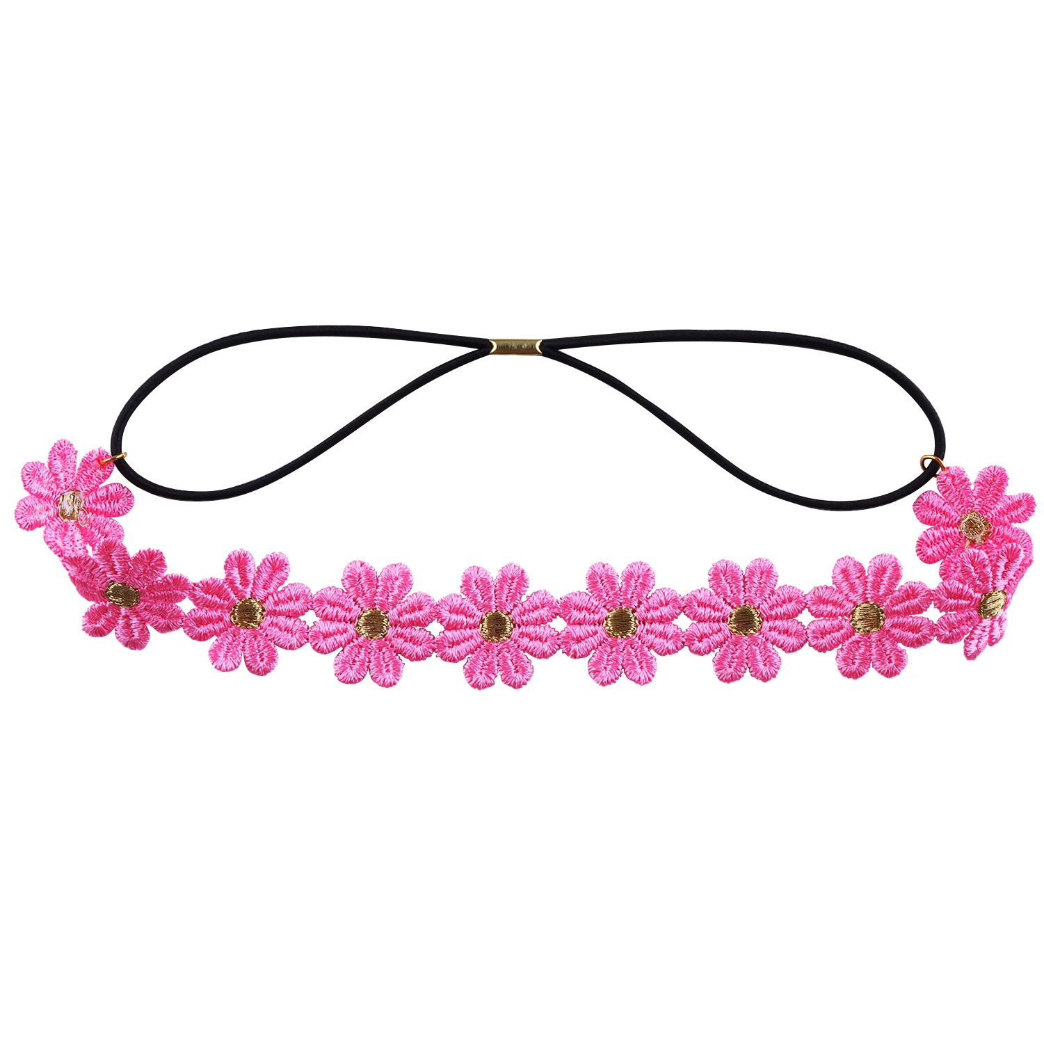 Gänseblümchen-Blumen-Stirnband, Sonnenblume, Hippies, Krone, Haarkranz, böhmischer Blumen-Kopfschmuck für Frühlingstourismus, Hochzeit, Festivals, Party – Detail 14