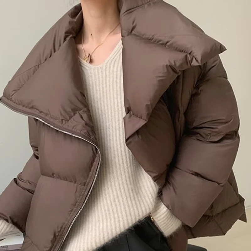 2024 neue Koreanische Puffer Jacke Winter Warme Frauen Kleidung Übergroßen Baumwolle Gefütterte Mantel Weibliche Outwear