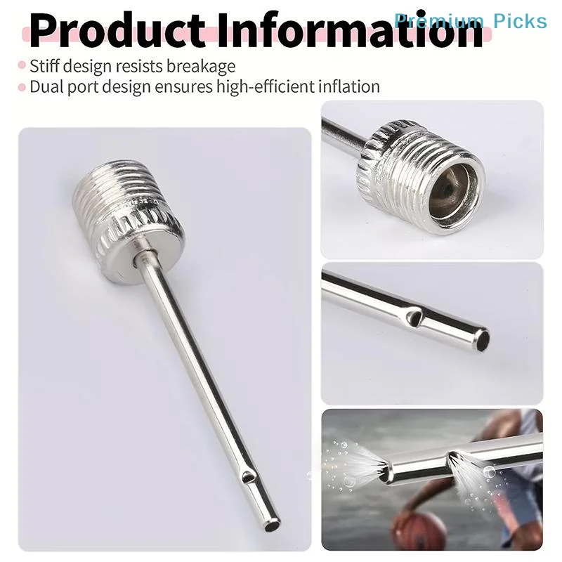 Portable Ball Pump Needle 5-40PCS Stainless Steel Air Inflation Needles for Basketball Soccer Volleyball Team Training Use view 6
