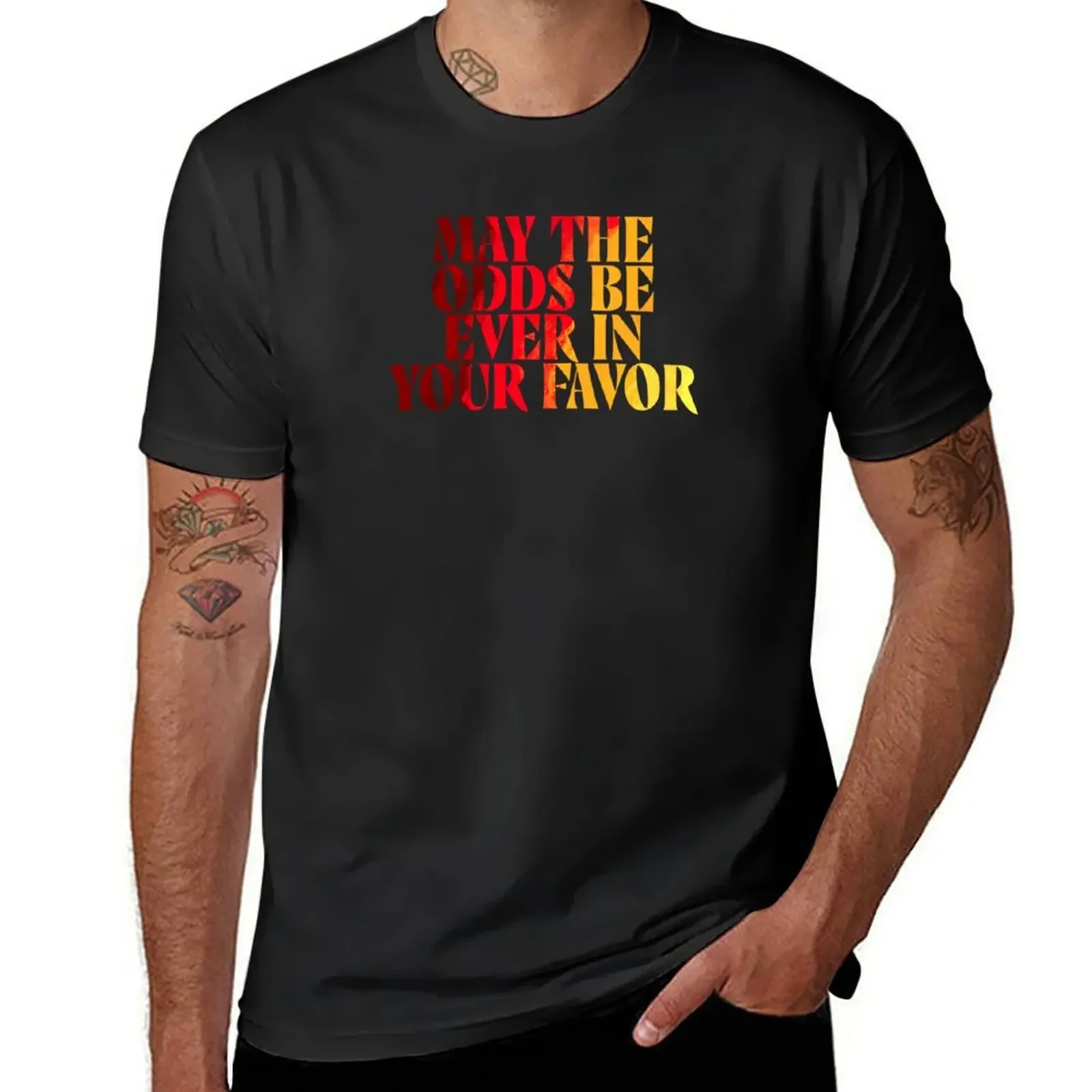 may the odds be ever in your favour T-Shirt plain anime stuff korean fashion graphic t shirts mens t shirts casual stylish