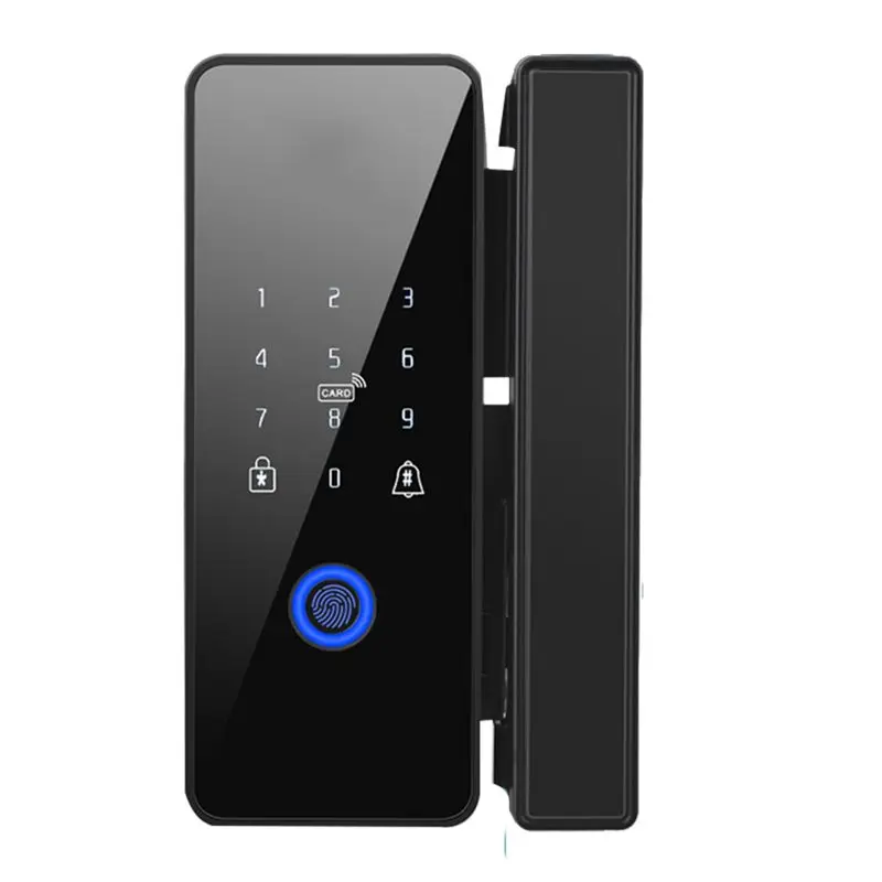 

Hot Trend-Waterproof Tuya Wifi Smart Door Lock Fingerprint Electronic Rim Lock For Glass Door