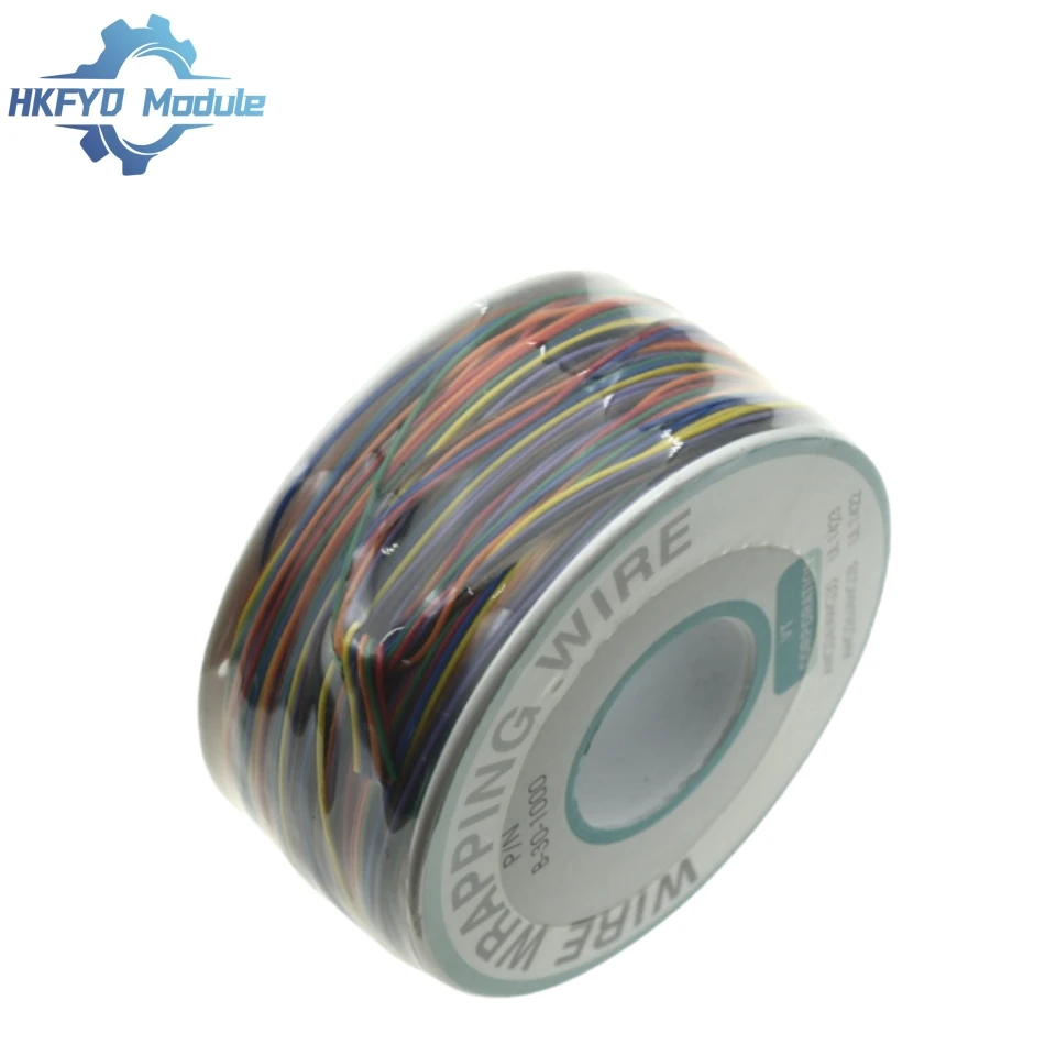 1 Roll Wrapping Wire 250m Tin Plated Copper Wire Wrapping Insulation Test Cable 8-Colored Circuit Board Fly Line