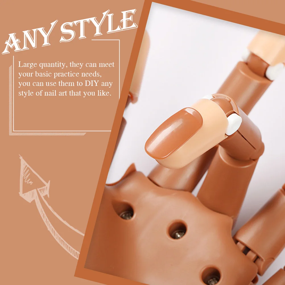 200 Uds. Puntas de práctica de manicura uñas postizas profesionales para entrenamiento de Arte de uñas diseño DIY salón uso doméstico Kit para principiantes
