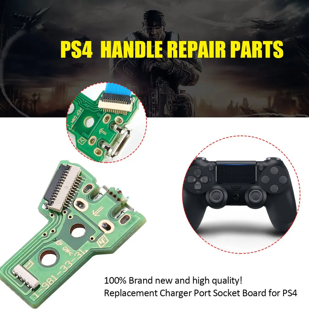 USB Charging Port Socket Circuit Board For 12Pin JDS 011 030 040 055 14Pin 001 Connector For PS4 Controller