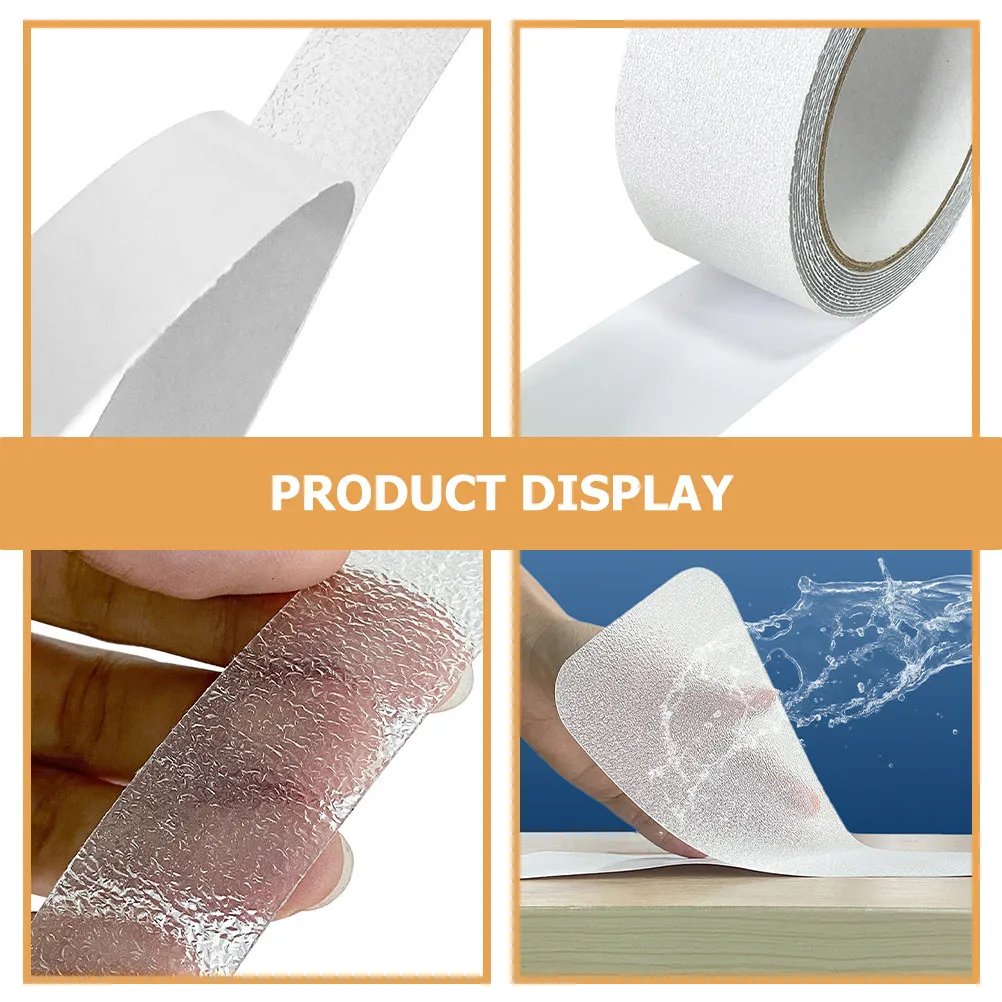 1 Roll Premium Non-Slip Grip Tape Clear Adhesive Stair Treads Outdoor Steps Slip-Resistant Safety Tape for Home Office Hotel