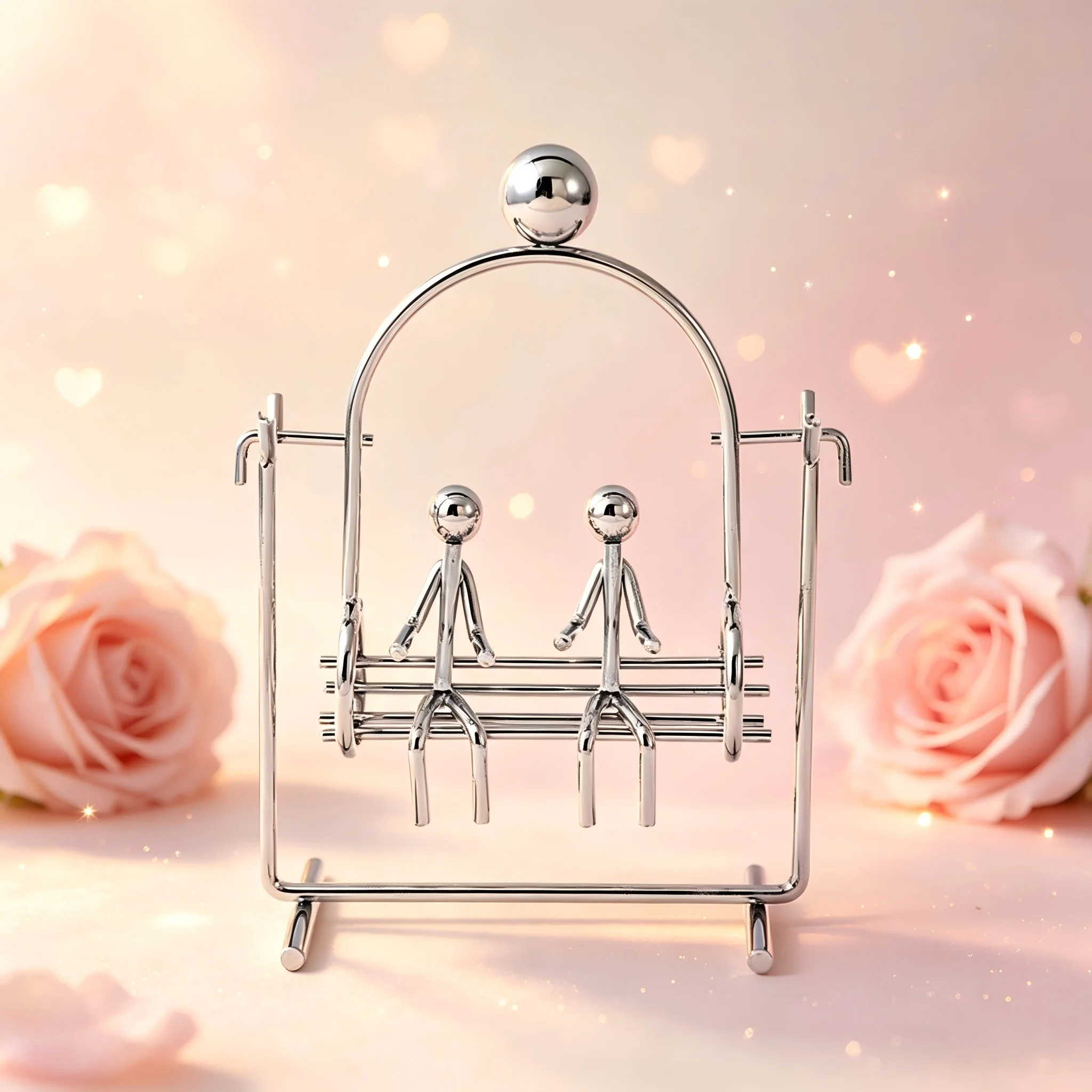 Lovers Swing Kinetic Art Balance Toy Manual Physical Mechanics Decompression Ornament Home Office Desktop Decoration Gift Kids
