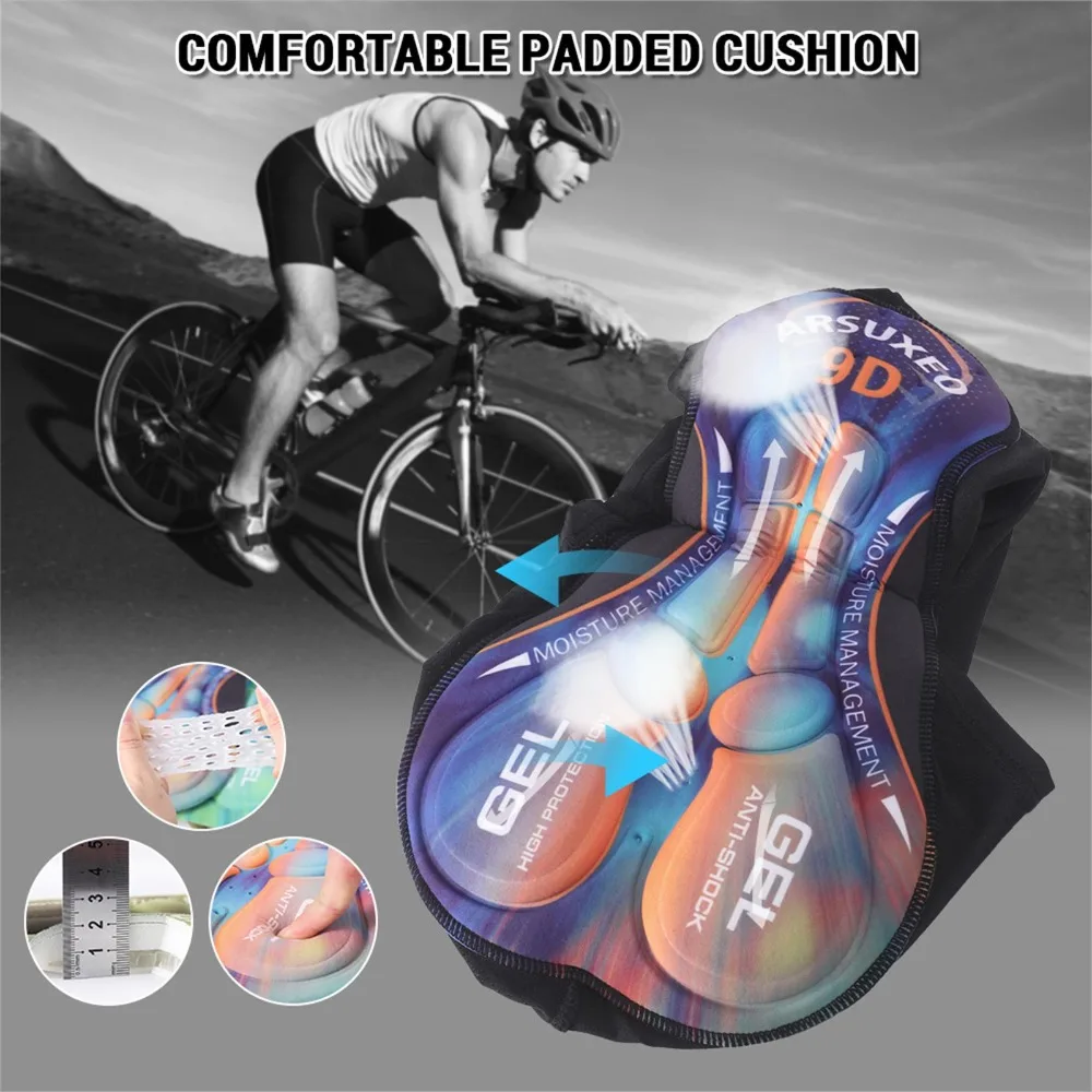 

Дышащие велосипедные шорты с быстросохнущей тканью, амортизирующие, с гелевой 5D-подкладкой, влагопоглощающие, для езды на велосипеде