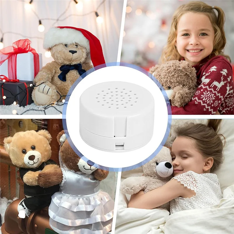 A24u 2 peças gravador de som diy botão de gravação de voz para animais de pelúcia, urso, pelúcia, brinquedo de boneca de bebê para brinquedo de animal de pelúcia