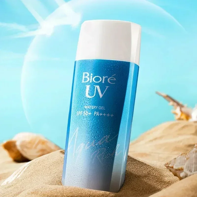 Biore UV 아쿠아 리치 워터 선스크린 에센스, 일본 화장품 SPF50 + PA +++ 스킨 케어 선스크린 크림 젤 로션, 얼굴 바디용, 50ml