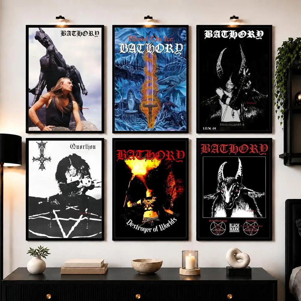 B-Bathory Quorthon Poster Wall Art Sticker For Living Room Bedroom Bar Home Decor Mural Painting Decoration