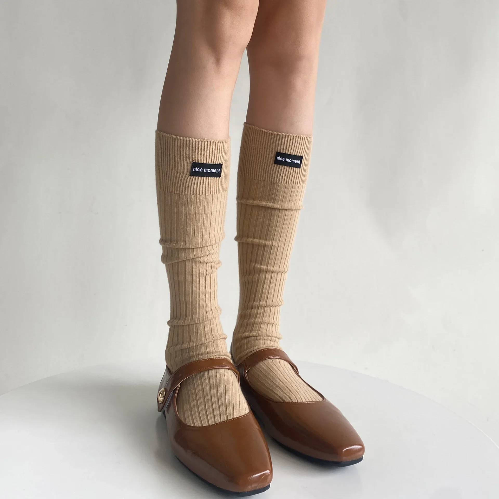 Solid Color Long Socks Stockings Women Autumn Winter Cotton Knee Socks Women Stockings JK Japanese Style Vintage Knee High Socks