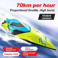 S2 2.4G RC Boat 70 KM/H telecomando professionale motoscafo da corsa ad alta velocità Endurance 20 minuti regali per bambini giocattoli per ragazzi