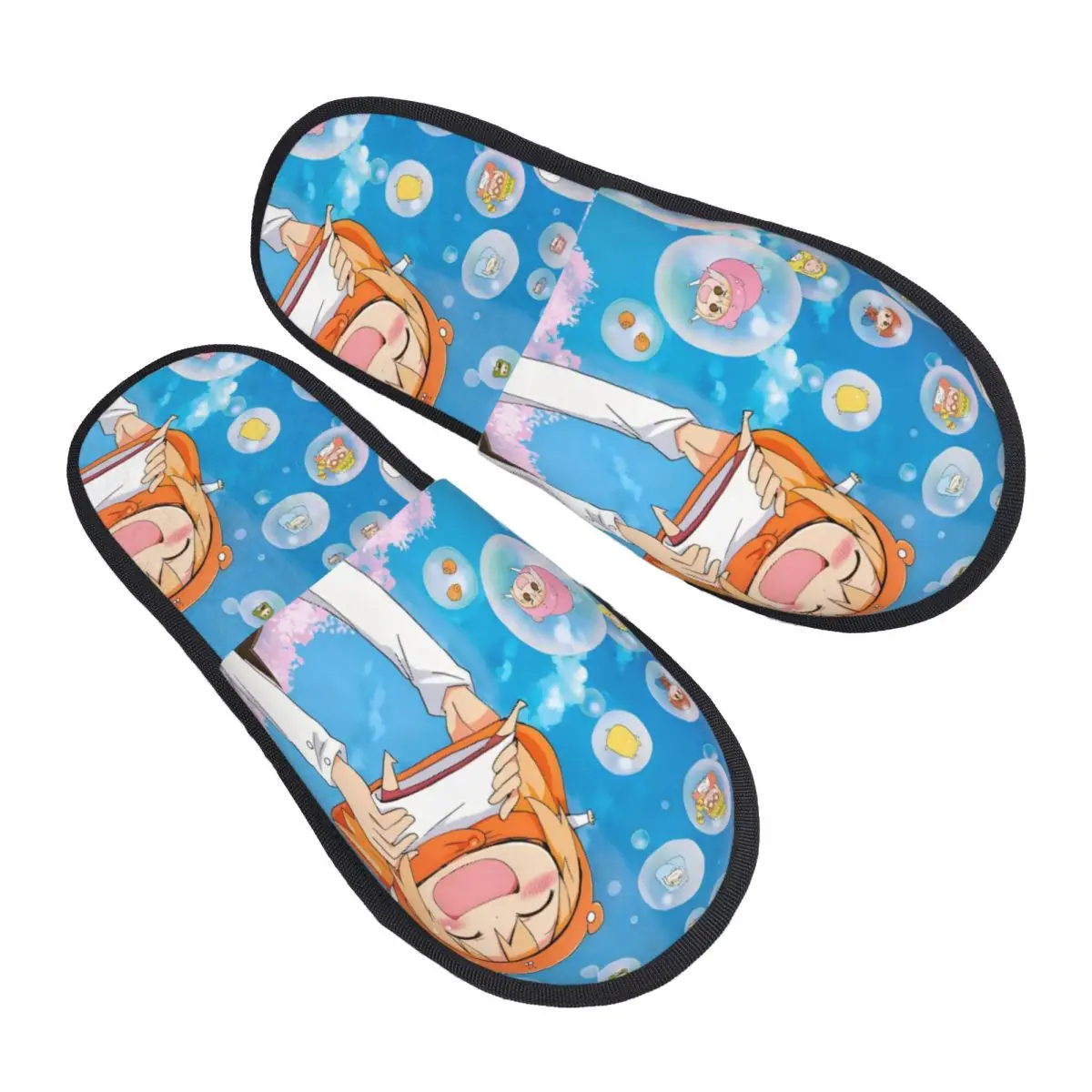 

Custom U-Umarues Manga Animes Soft Scuff With Memory Foam Slippers Women Bedroom House Shoes