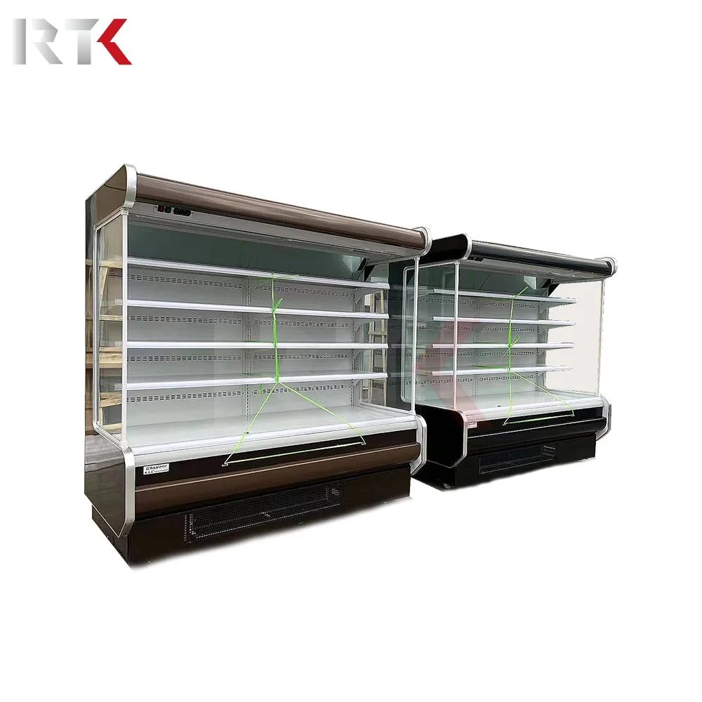 

Air Curtain Cabinet Refrigerated Display Cabinet Commercial Supermarket Vegetable and Fruit Fresh-keeping Cabinet