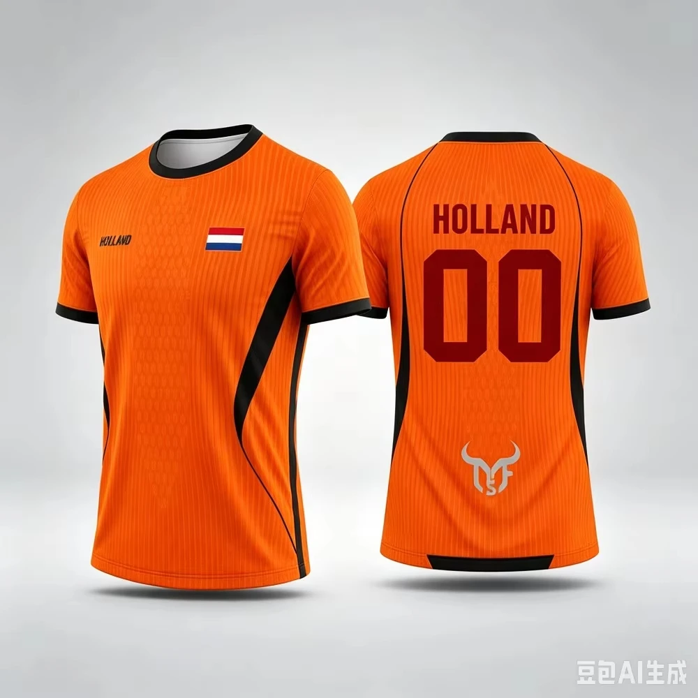 Summer Netherlands Soccer Football Jersey T-shirt Tops Casual Women's Short Sleeve Breathable Fashion Tee Shirt Y2k Men's Top view 3