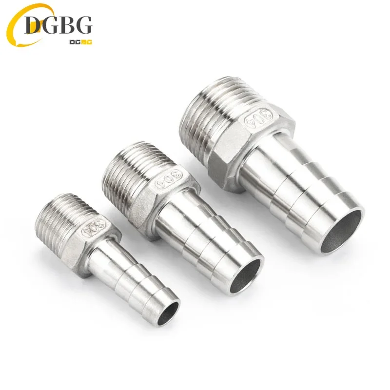 Hose Barb Connector 304 Stainless Steel 1/8