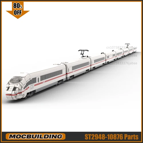새로운 MOC 빌딩 블록 ICE 3 / Br 406 자동차 여객 기차 세트 DIY 조립 기술 벽돌 기차 도시 모델 디스플레이 장난감 선물