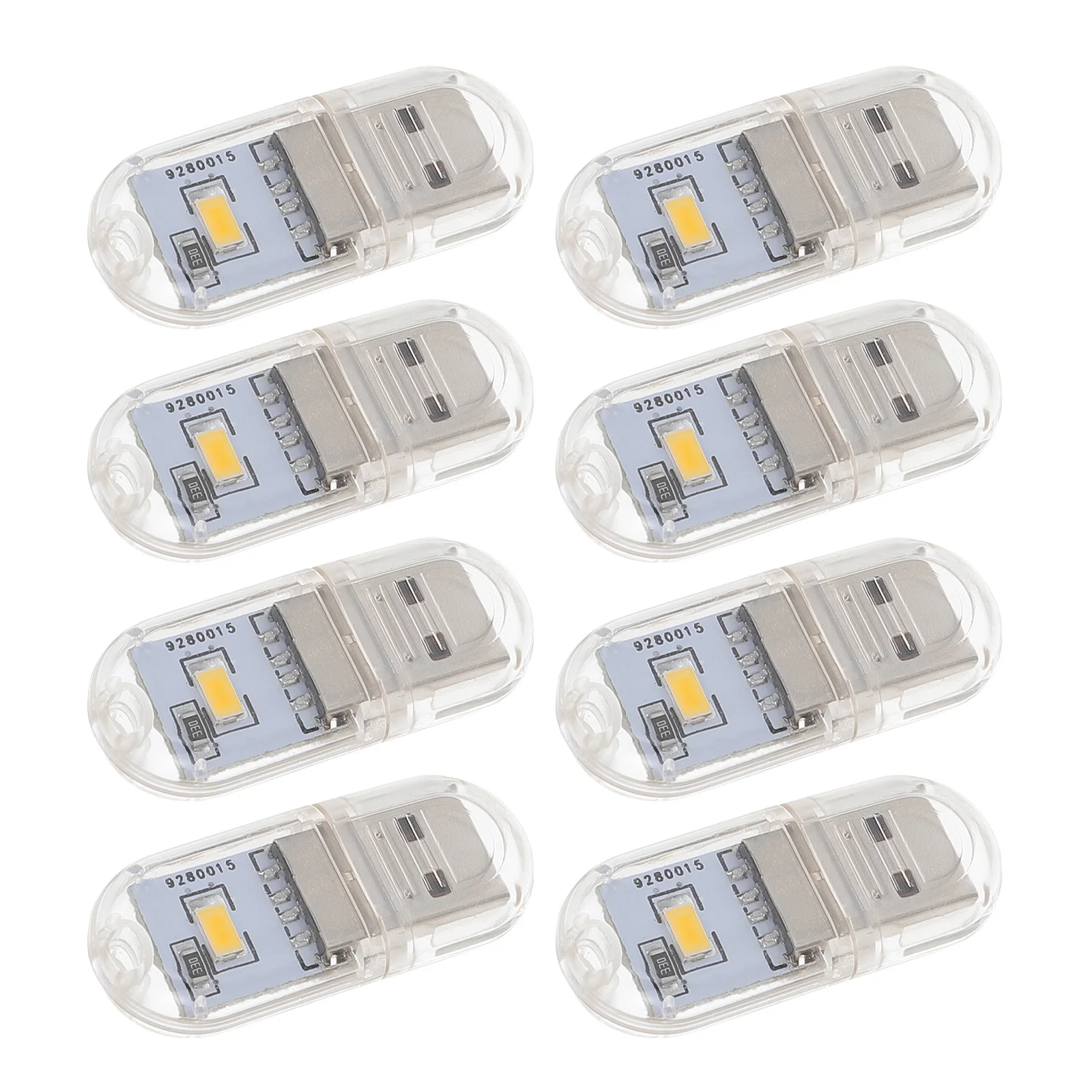 8 個ミニ USB ナイトライト車内雰囲気ランプポータブル USB 電源アンビエント照明ライト車両用