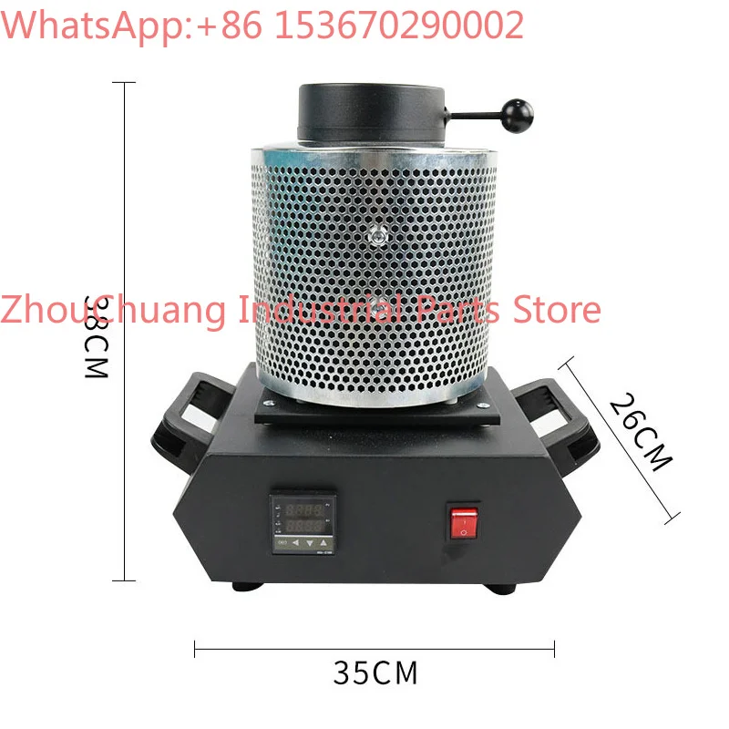 1-3KG Digital Gold Melting Furnace Machine with Mesh For Heating Casting Refining Metals Gold Silver Jewelry Casting Tool 1100℃