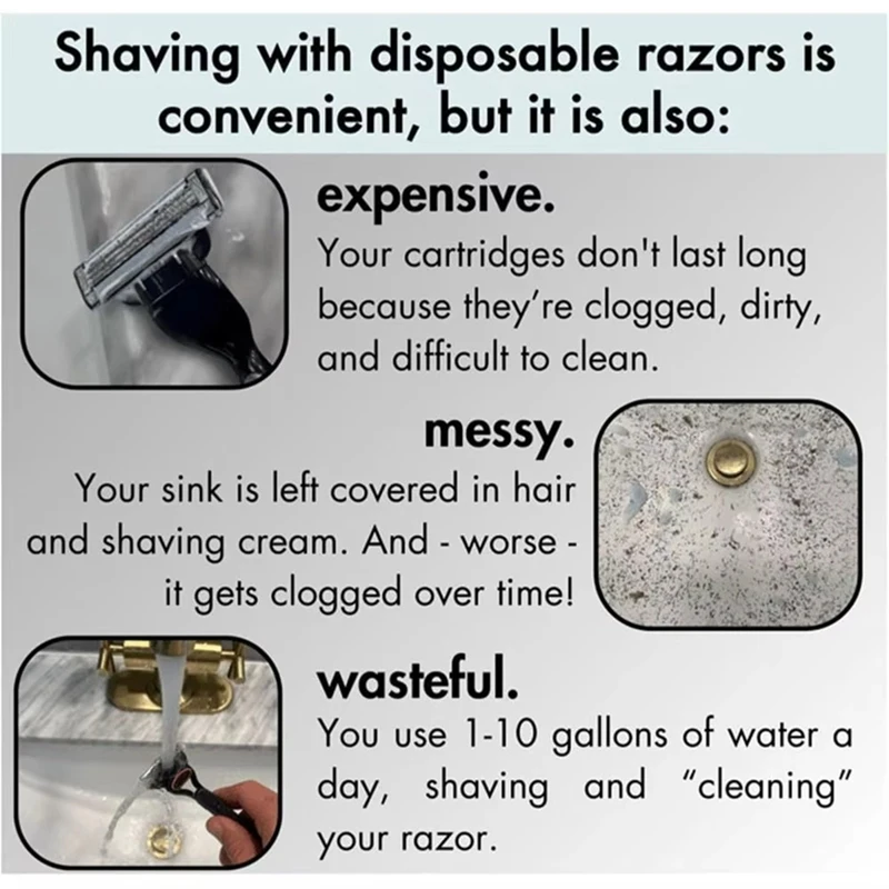 For Most Head Razors Razor Rinser Cleaner No Batteries Shaving Razor Rinser Plastic Efficiently Shaver Storage Rack