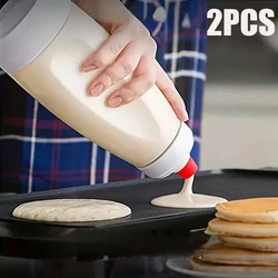 Pancake Batter Bottle Battler Mixer With Blender Ball Wire Whisk For Restaurant Baking Pancakes Cupcakes Muffins Crepes And More