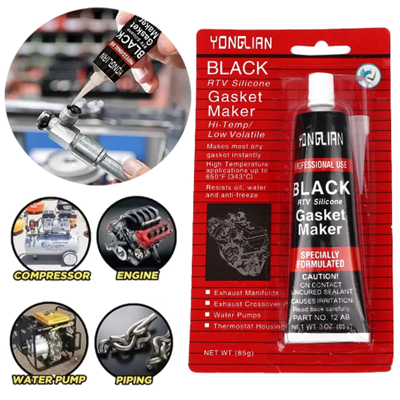 1-3Pcs Universal Automotive Gasket Sealant Car Engine Black Silicone-free Sealant Waterproof Oil-resistant Glue Repair Sealer