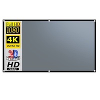 Salange Projector Screen Frame Grey Metal Anti Light Curtain Fabric 120 Inch Home Outdoor Office Portable Projection Screen