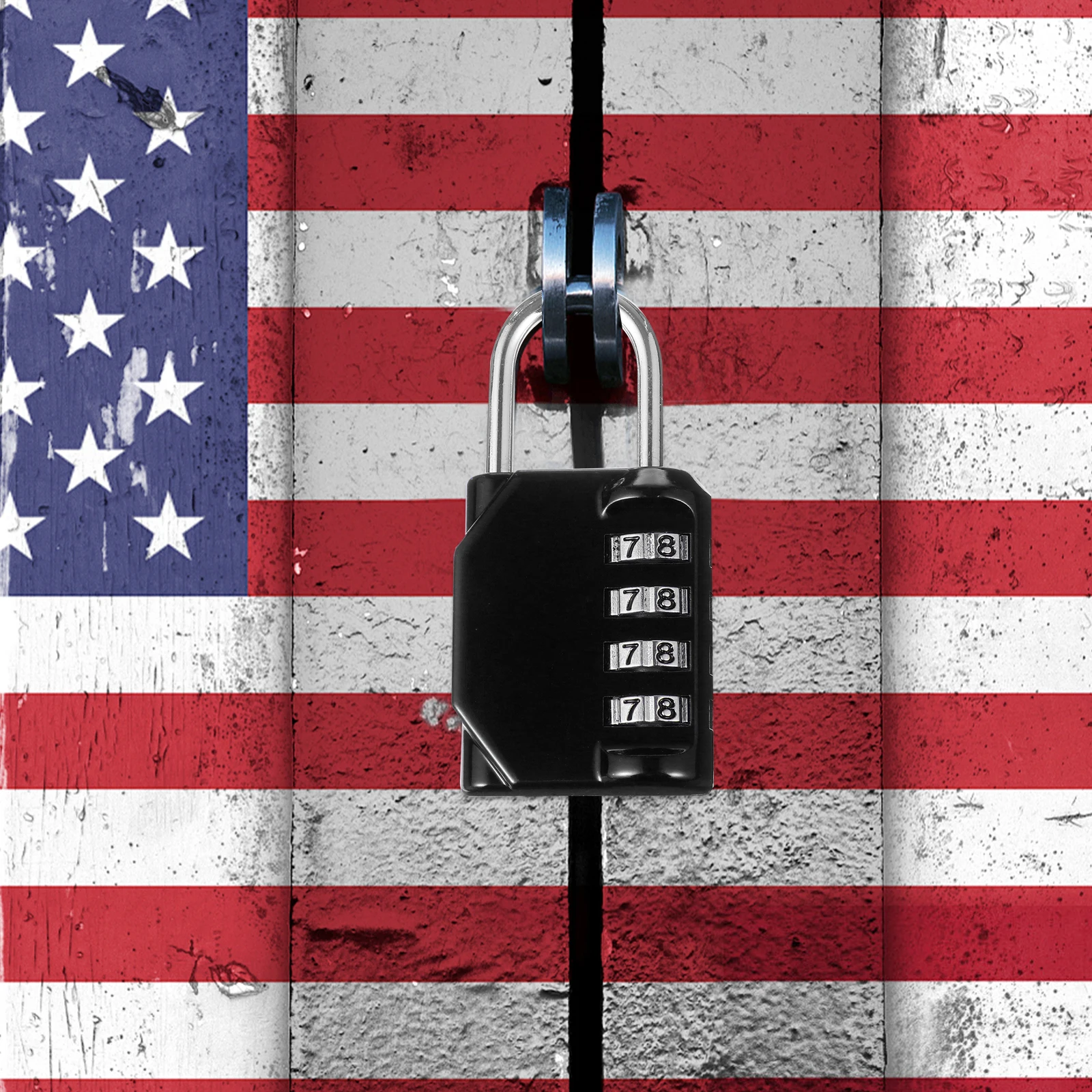 

Luggage Locks for Suitcases Small Combination Padlock Door Home Traveling Safe Password Black Durable