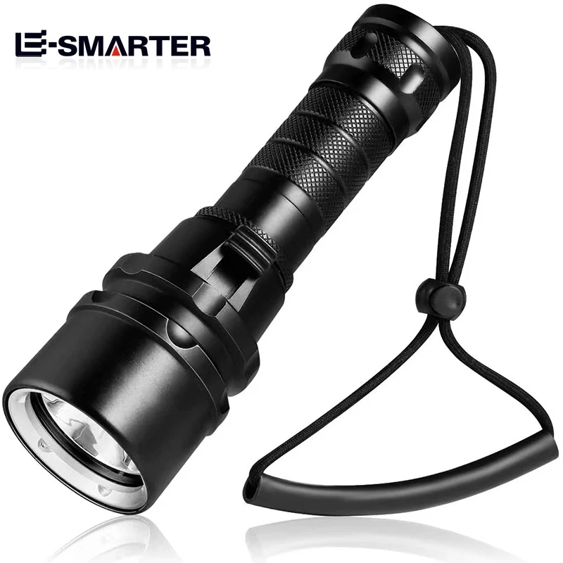 ESMARTER Professional Diving Flashlight LED Super Bright T6/L2 Torch Lamp Waterproof Torchlight 8773 Series Using 18650 Battery