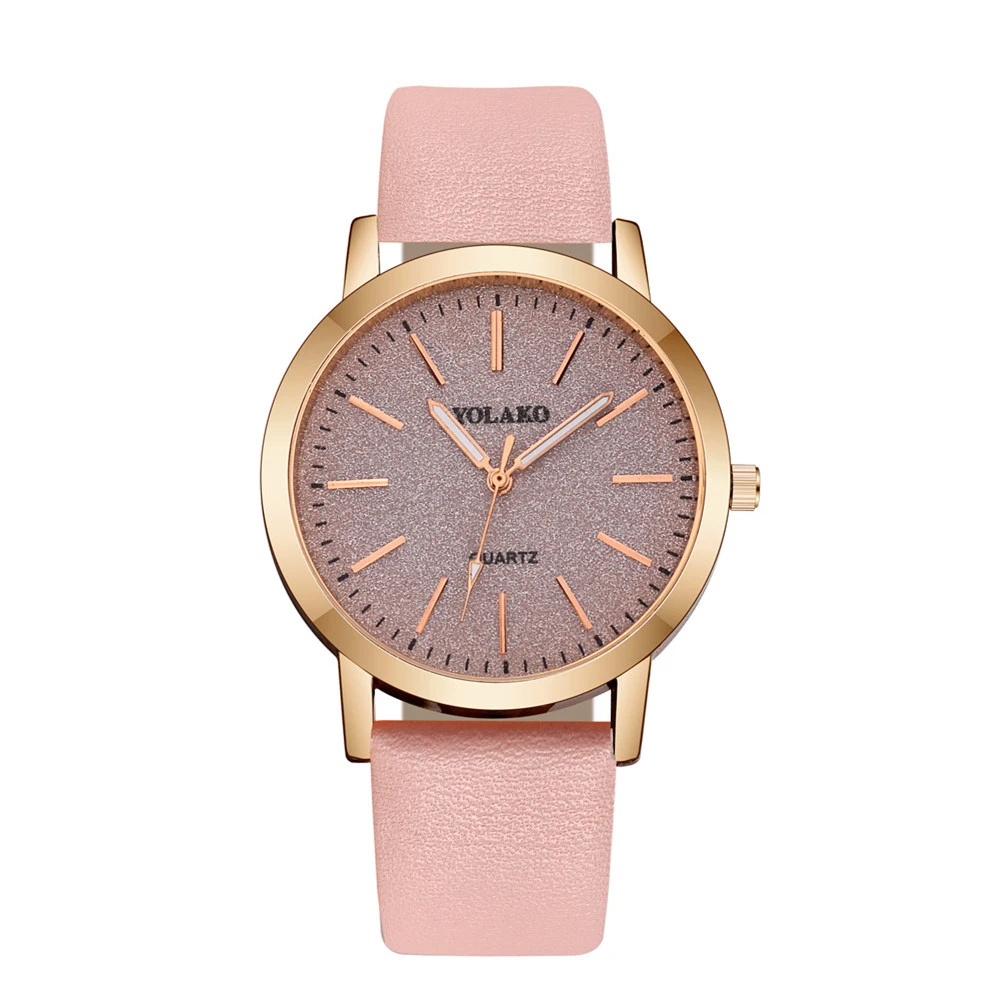 hot sale fashion Women Leather Quartz casual watch