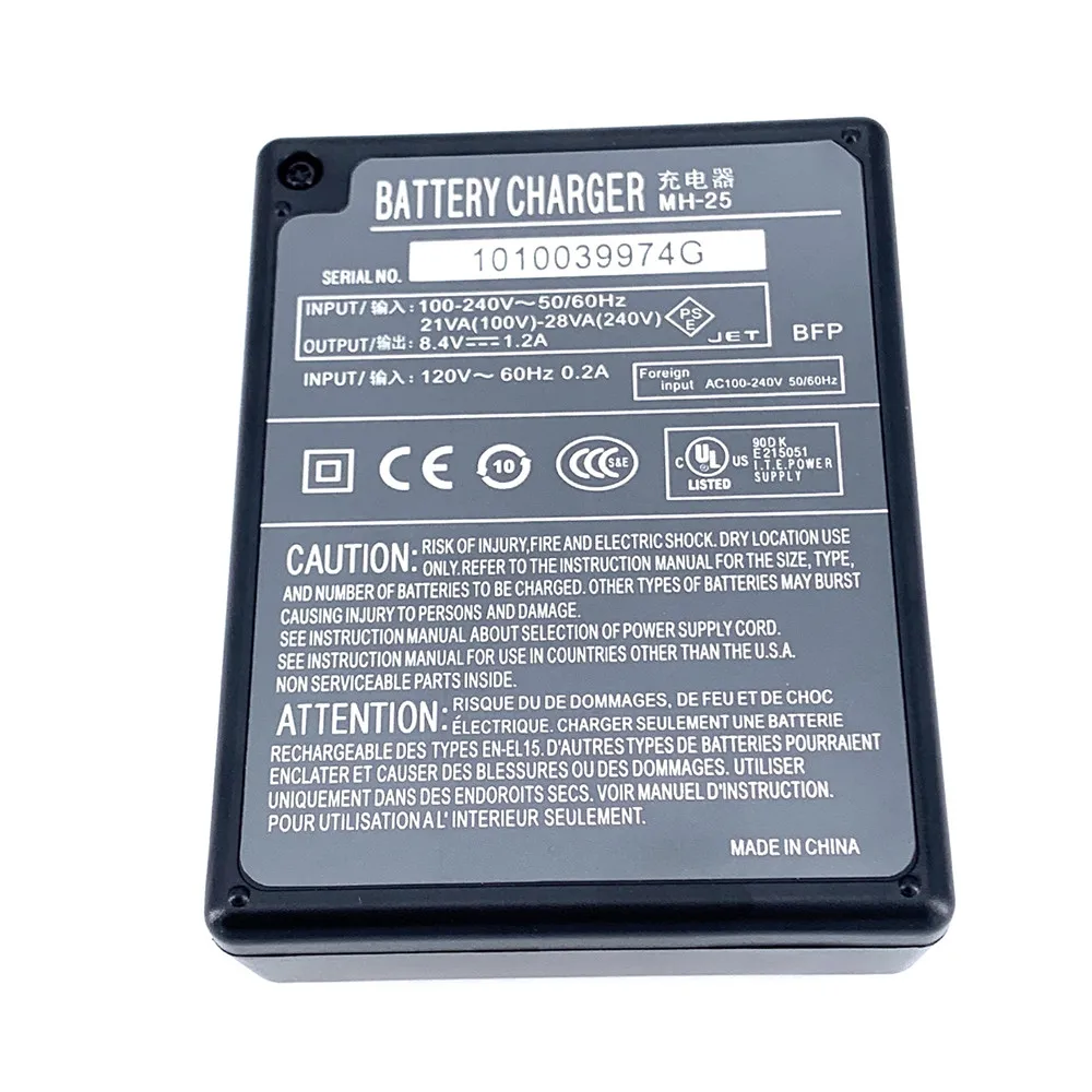 EN-EL15 ENEL15 EL15 Camera Battery Charger replace MH-25 MH25 for Nikon Z6III ZF Z8 Z7 Z6 Z5 Z7 II Z6 II Z7II D7500 D7200 D7100