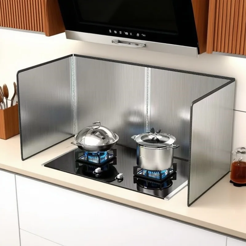 

Anti Splatter Shield Guard Oil Anti-Splash Block 3-Sided Splatter Shield Oil Gas Stove Baffle Heat Insulation Kitchen Utensils