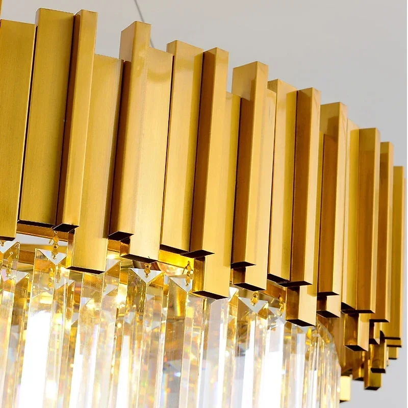 

Pendant /Ceiling Light Modern Gold/Black Luxury Crystal Chandeliers LED Fixture for Living Room Hotel Hall Decor Hanging Lamp