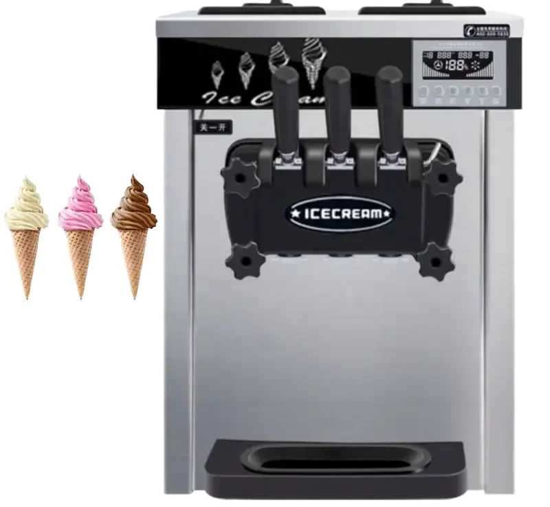 

BLG Commercial Soft Serve Ice Cream Machine Frozen Yogurt Ice Cream Maker with 3 Flavors Soft Serve Ice Cream Machine
