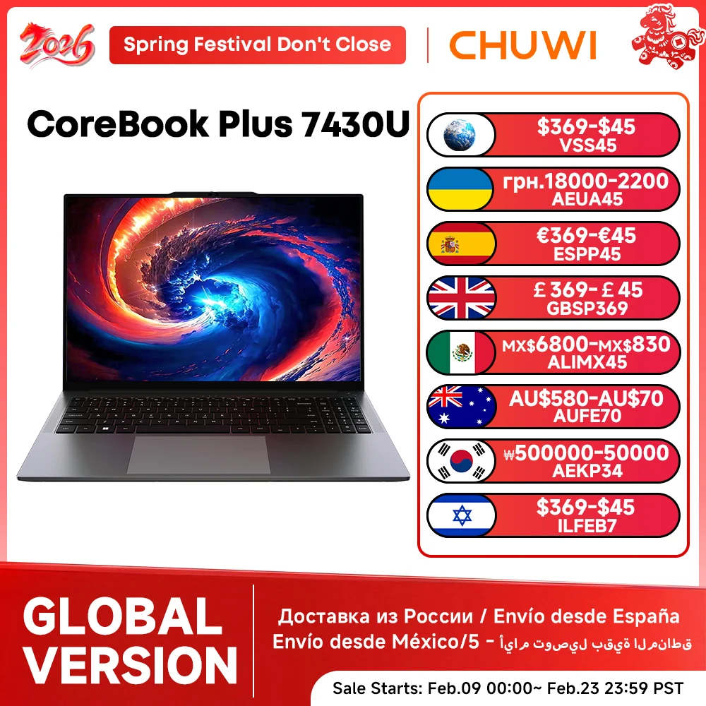 CHUWI 코어북 플러스 노트북 16인치 FHD 화면 R5-7430U 6코어 게이밍 노트북 16GB 램 512GB SSD 메탈 바디 노트북 (쿨러 포함)